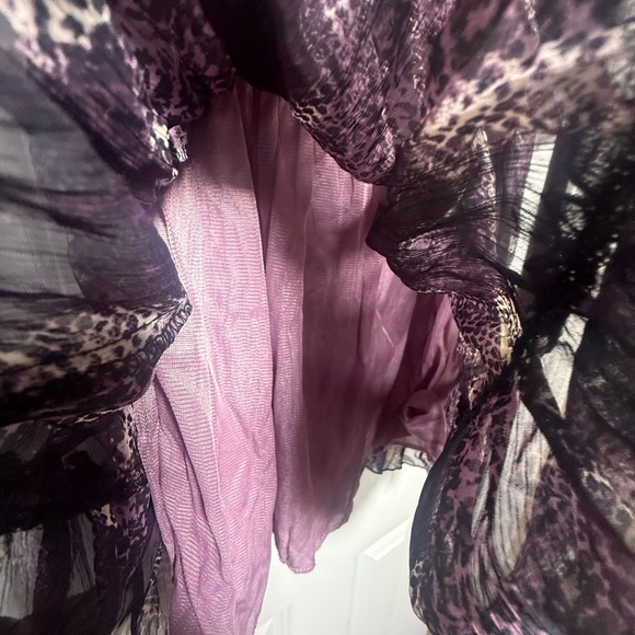 Y2K Whimsigoth Mob Wife Snakeskin Purple Maxi Dress Xhilaration M - Picture 4 of 8